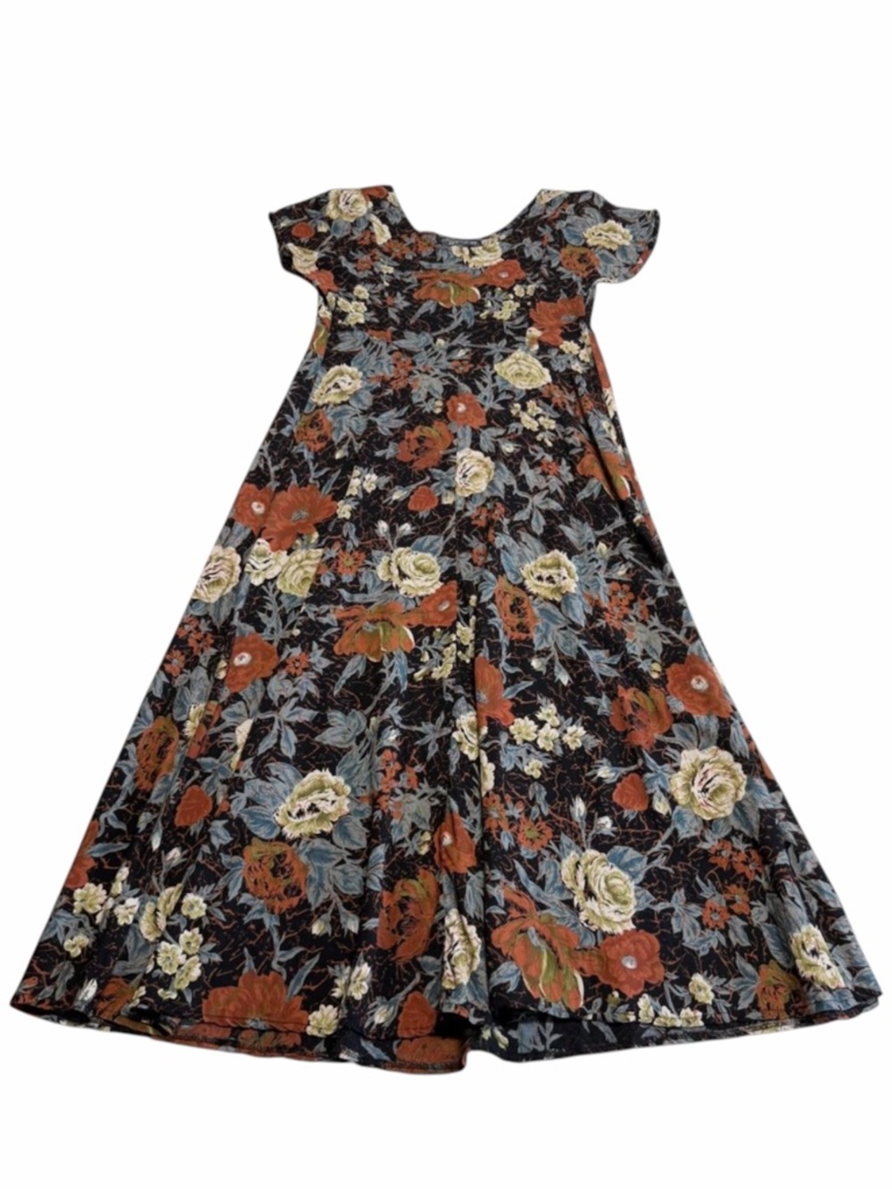 Vintage 90’s Floral Grunge Maxi Dress Women’s 9/10 Cottage Prairie Indie Summer